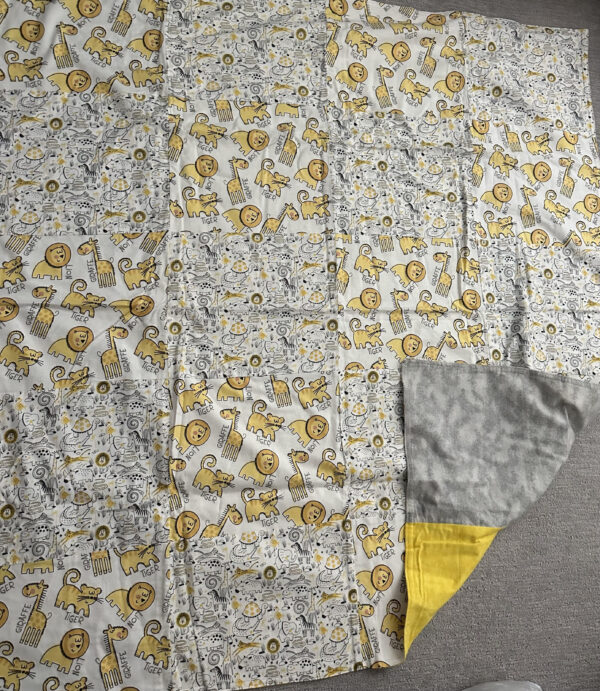 Flannel Lion throw