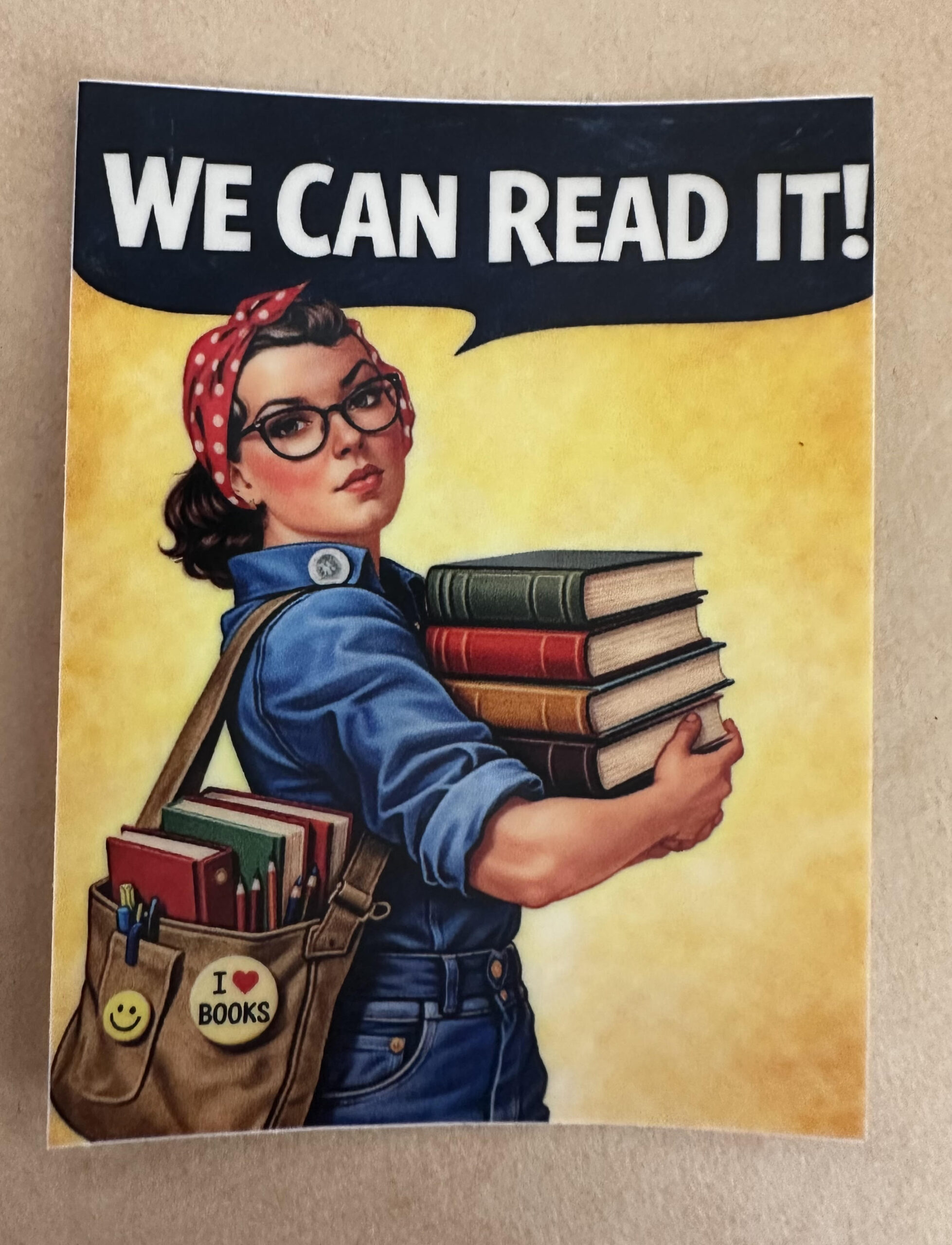 Rosie the Reader Sticker v 2